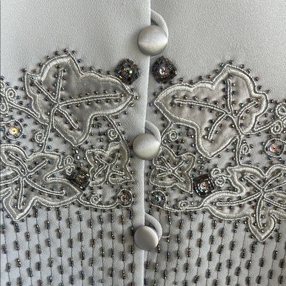 Vintage John Meyer Aqua Green Beaded Jacket & Skirt Set Women’s - Picture 6 of 17